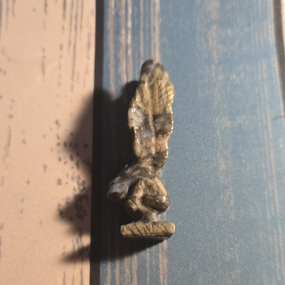 Moss Agate Angel Figurine